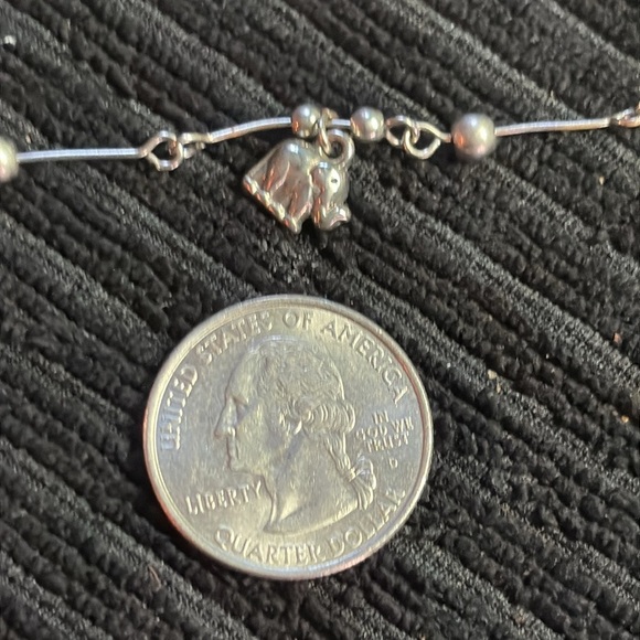 Sterling‎ Silver Elephant bracelet or Anklet - Charming Elephant Charm Jewelry - Picture 7 of 9